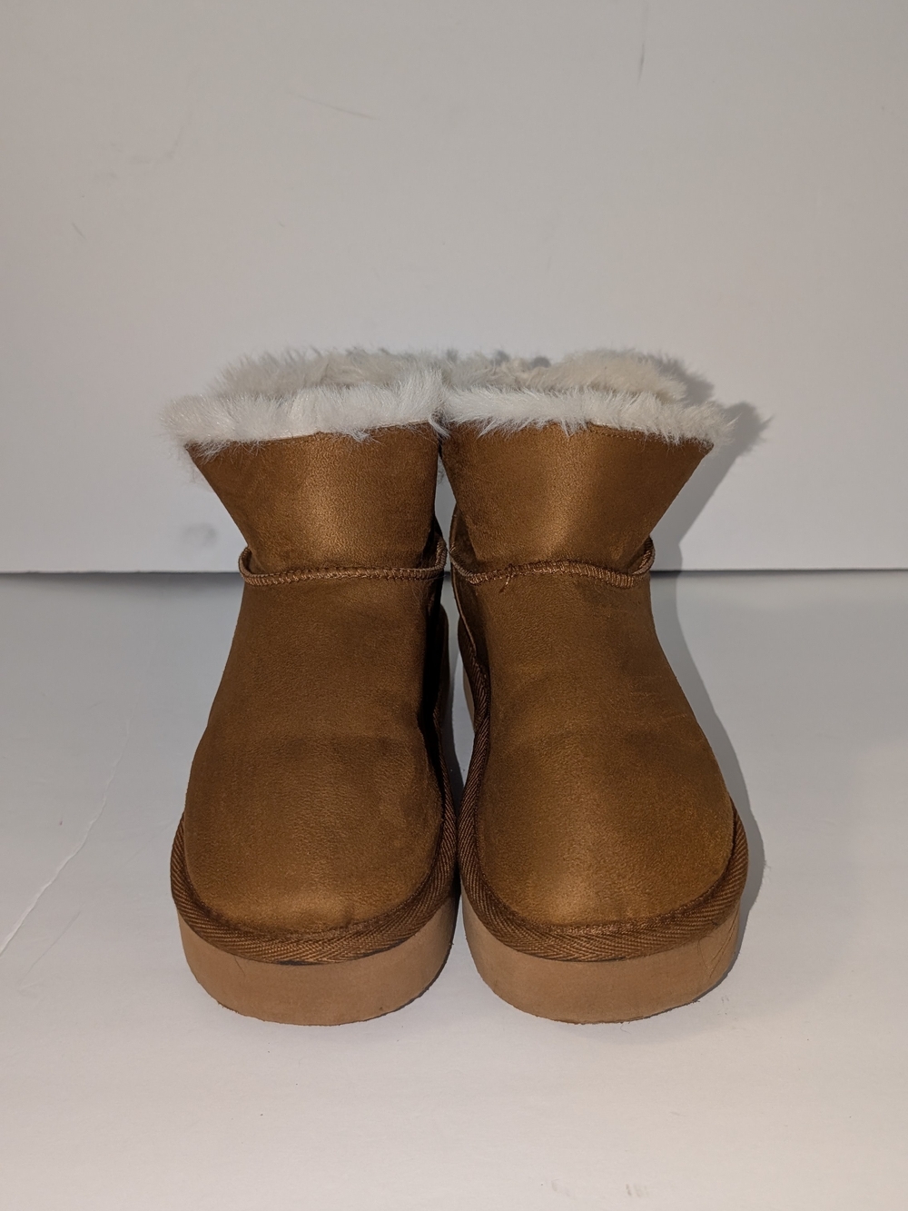 Vince Camuto Kids Brown Faux-Shearling Ankle Boots
